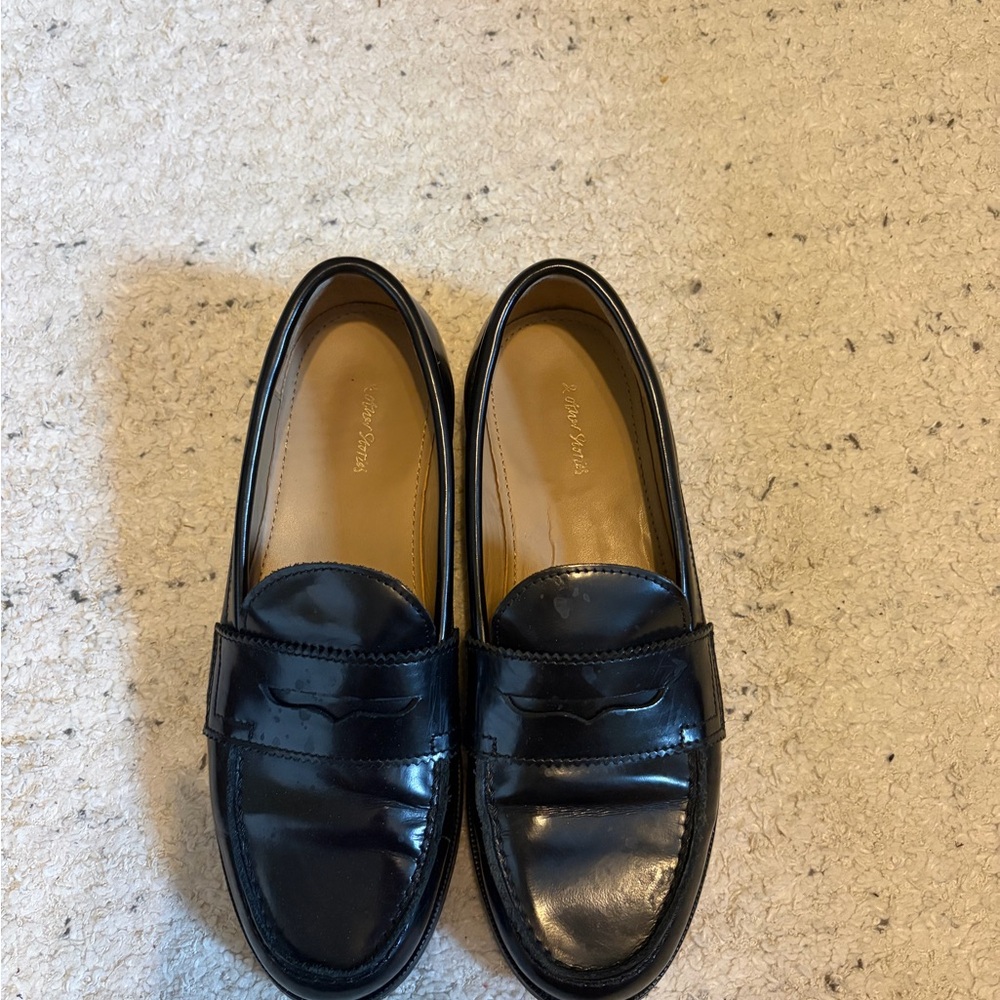 And Other Stories Black Leather Penny Loafers - women’s Classic Slip-On